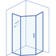 Pentagonal shower enclosure 